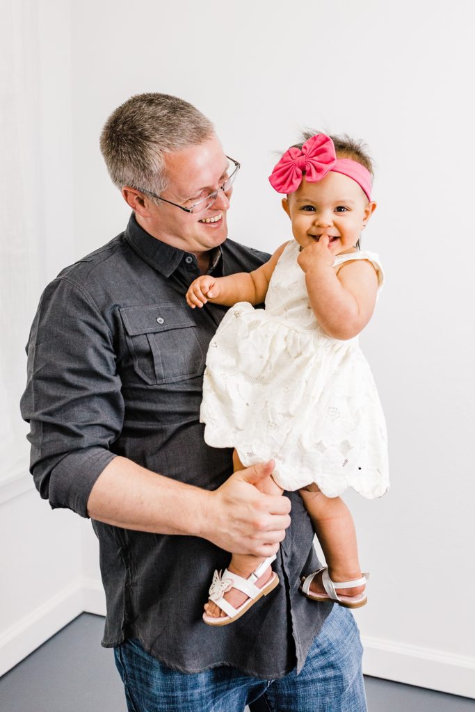 Daddy Daughter Portrait in Milton Photography Studio